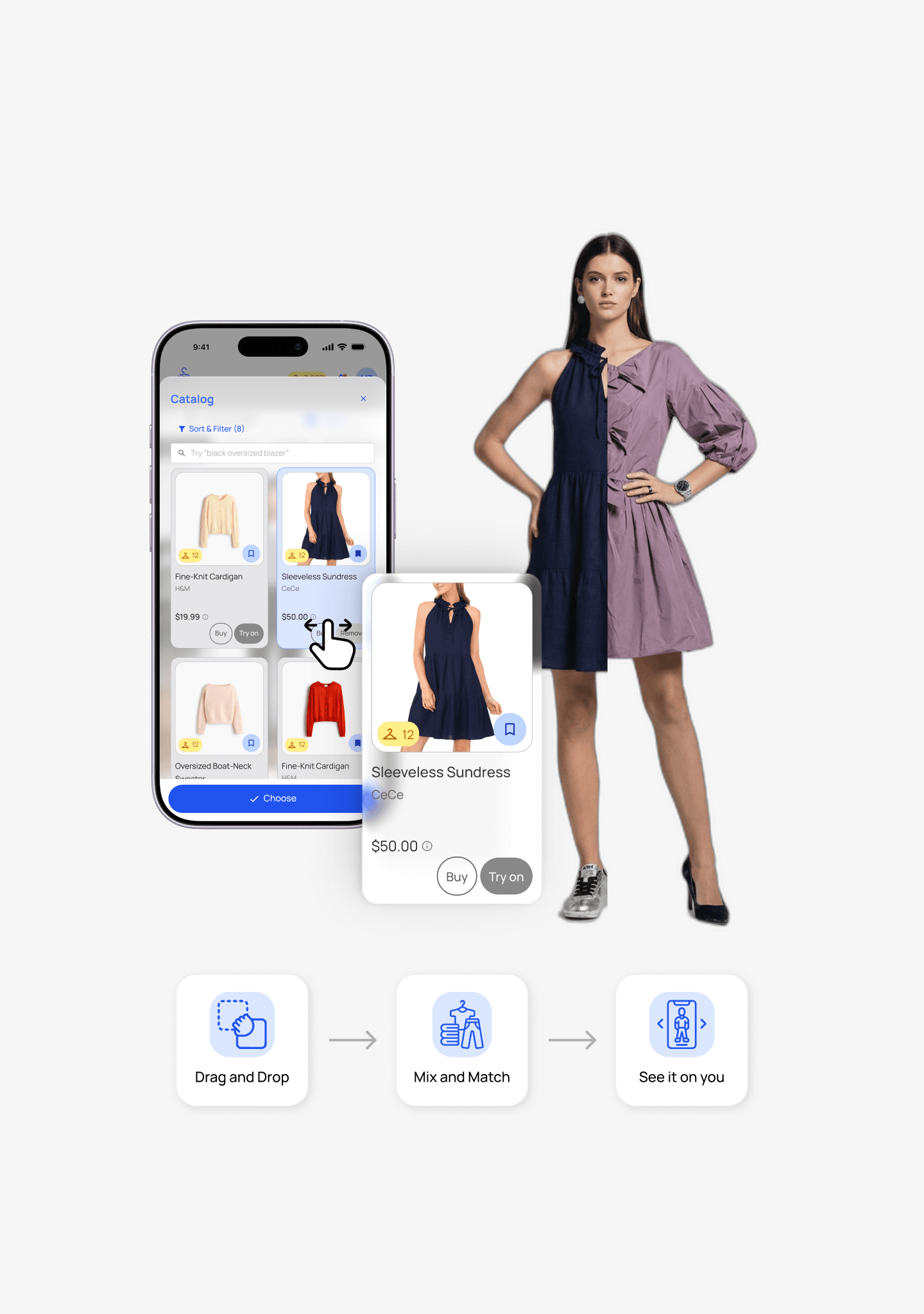 PrimeStyle AI virtual try-on showcase
