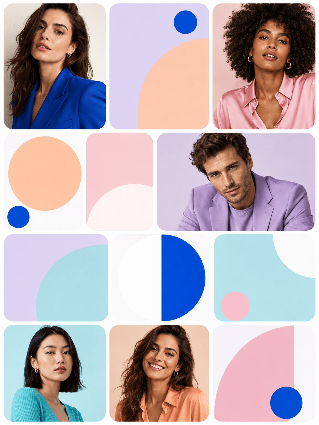 Colorful editorial portraits celebrating individual style