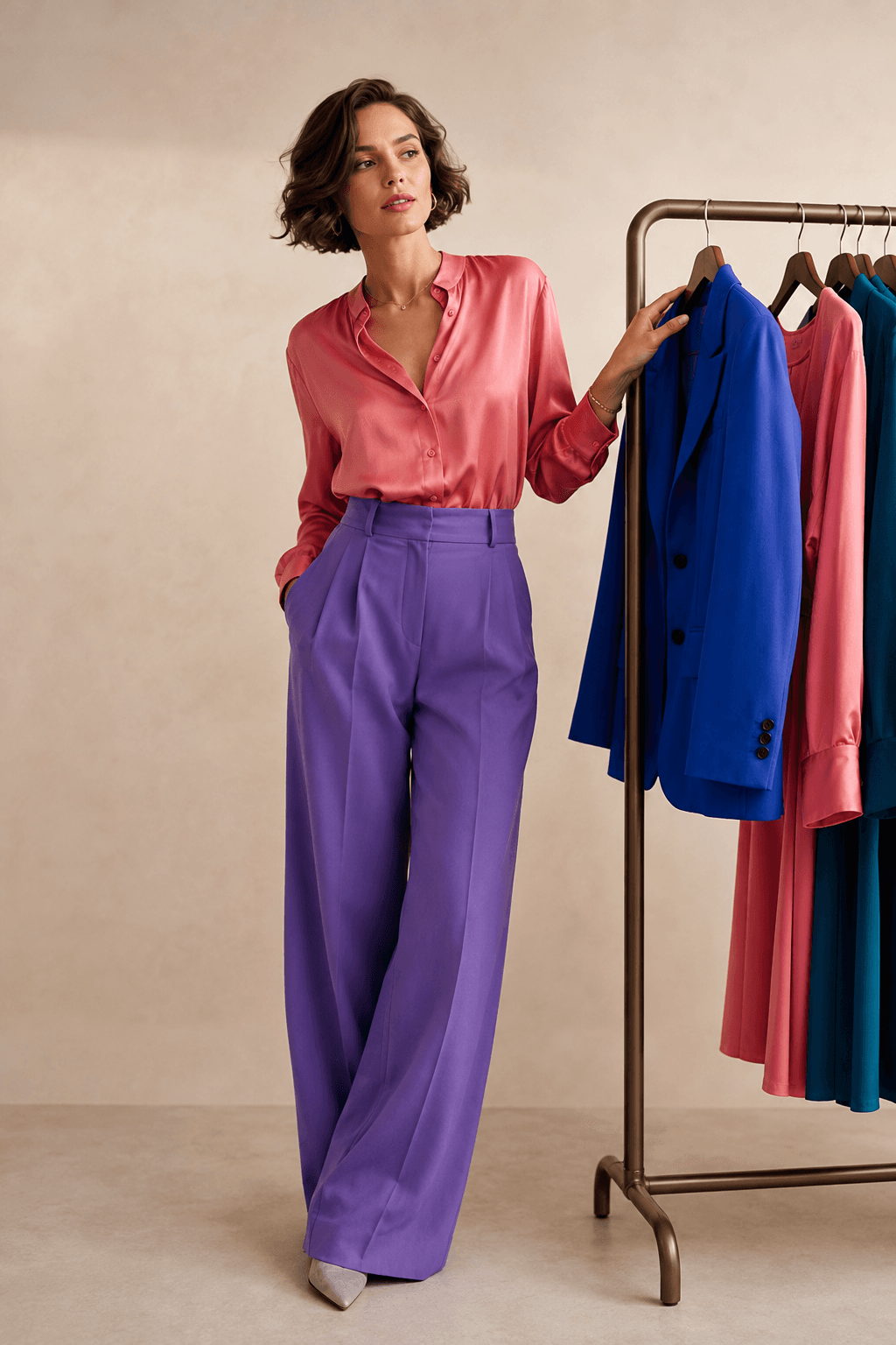 A colorful wardrobe