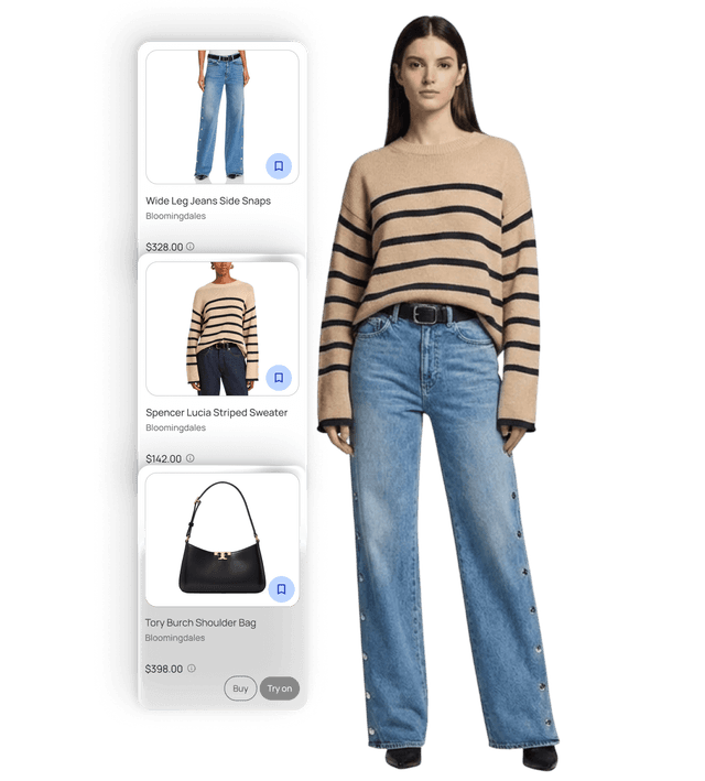 Outfit preview with model